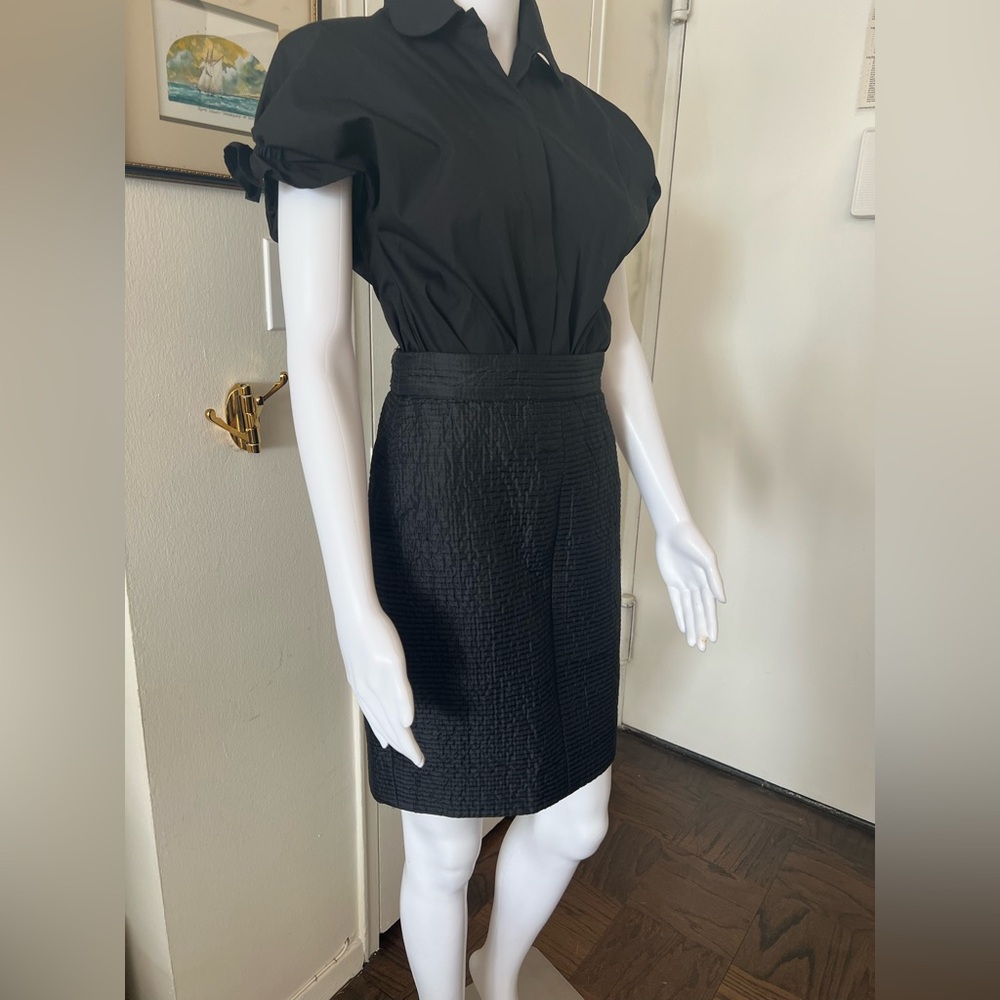 Vintage Gianfranco Ferre for Bergdorf Goodman Custom Silk Quilted Pencil Skirt - Picture 4 of 14